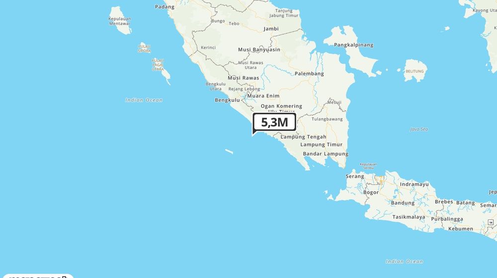 Pusat gempa berada di laut 58 km Barat Daya Bengkulu Selatan