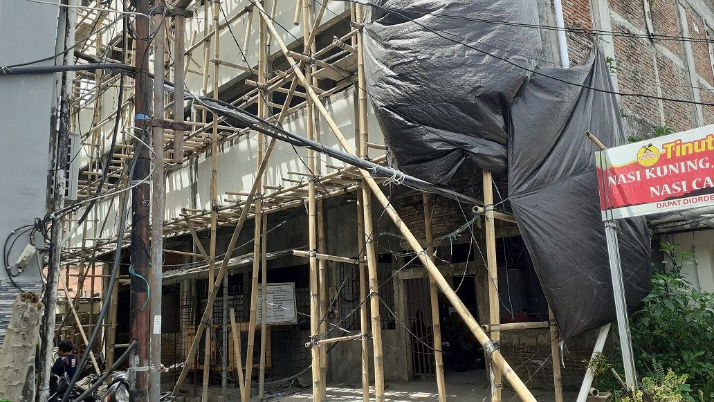 pembangunan gedung Maria tahap II RSU Pancaran Kasih Manado. (Foto:Mike)