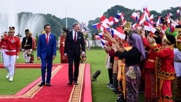 Presiden Jokowi Sambut Kunjungan Resmi PM Ceko, Petr Fiala, di Istana Bogor