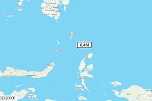 Pusat gempa berada di laut 141 km Tenggara Melonguane