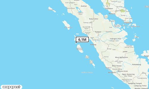 Pusat gempa berada di laut 177 km Barat Laut Kep. Mentawai