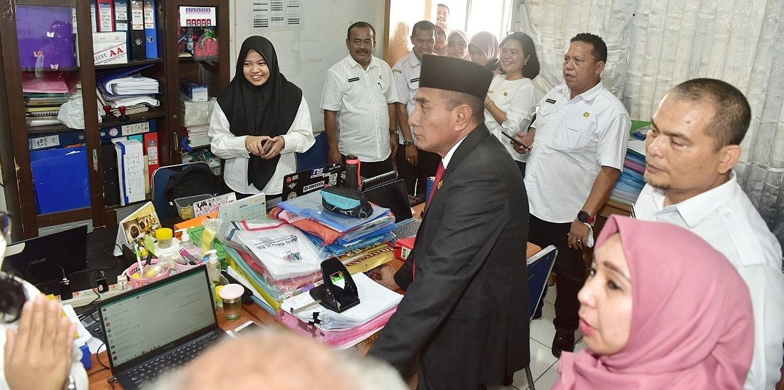 Gubernur Sumut Edy Rahmayadi Sidak hari pertama masuk kerja usai Lebaran di Dinas Kesehatan Sumut