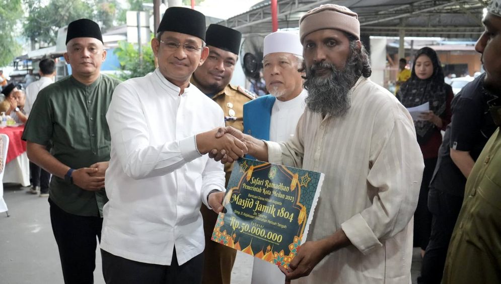 Safari Ramadan Pemko Medan ke Masjid Jamik 1804, Jalan Taruma, Kecamatan Medan Petisah
