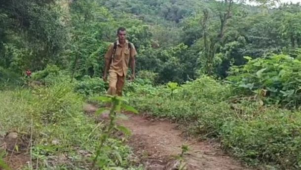 Guru SD di Dusun Terpencil Pulau Adonara 21 Tahun Jalan Kaki Susuri Hutan ke Sekolah