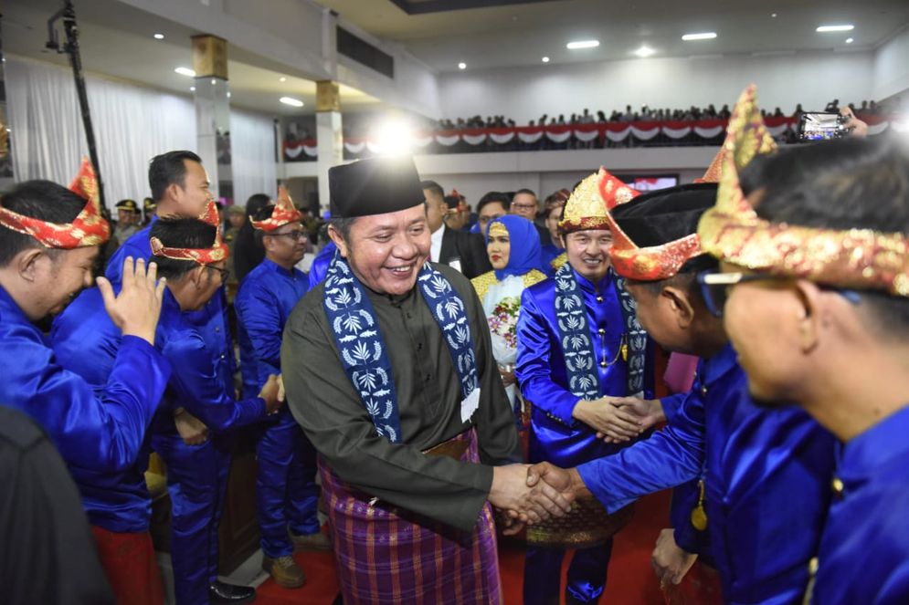 Gubernur Sumsel Herman Deru saat menghadiri hari jadi Kabupaten Empat Lawang