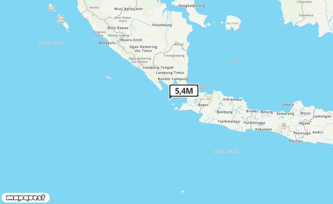 Pusat gempa berada di Laut 78 km BaratLaut Sumur