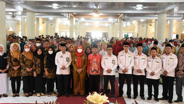 1.303 CJH Lampung Lakukan Manasik Haji di Masjid Al-Furqon 