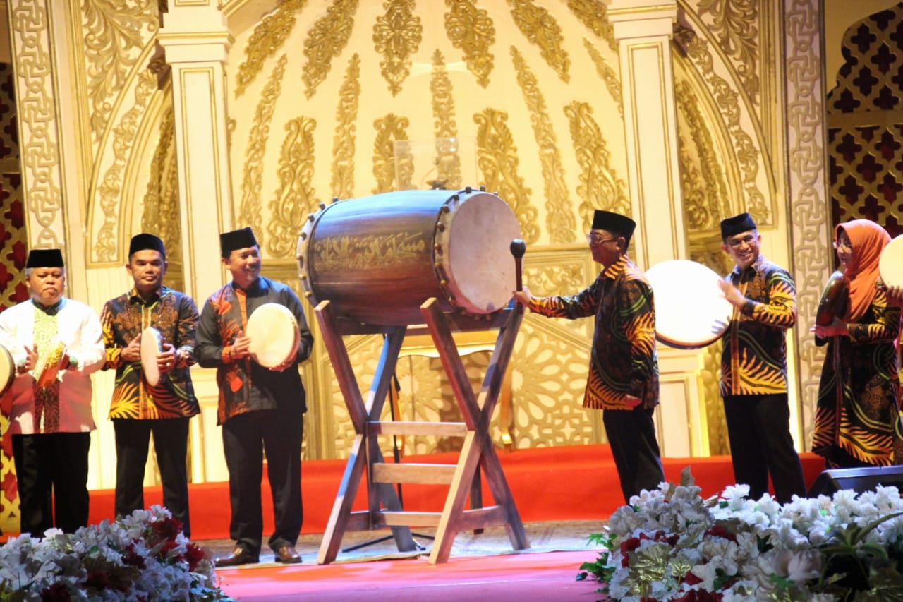 Pemukulan Bedug dan Rebana Tandai Pembukaan MTQ ke-44 Provinsi Kaltim, di Dome Balikpapan, Selasa (16/5/2023) malam