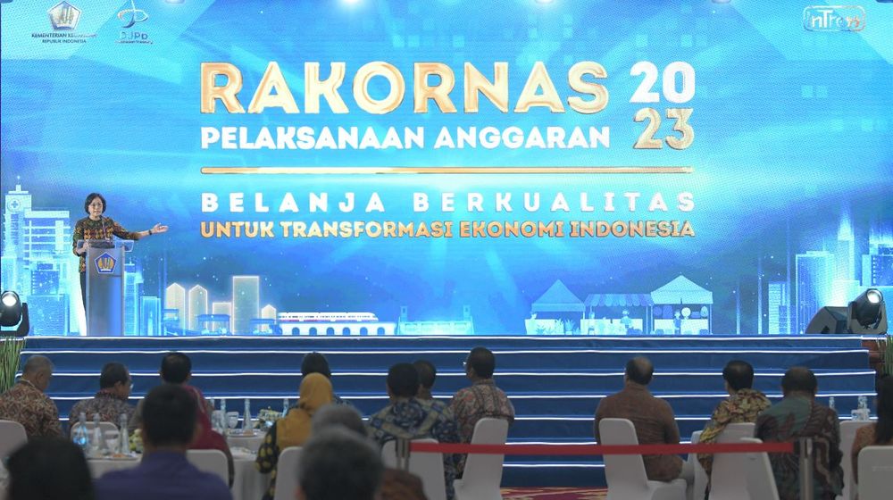 Sri Mulyani dalam Rakornas 2023