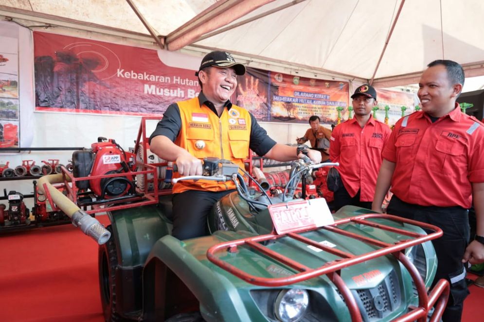 Gubernur Sumsel Libatkan  1.120 Personel Gabungan  Apel Kesiapsiagaan Bencana Karhutla