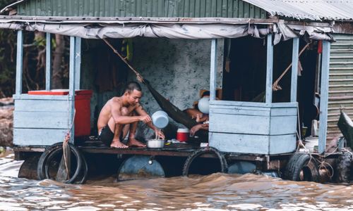 Photo by hitesh choudhary: https://www.pexels.com/photo/man-pouring-water-from-dipper-on-blue-and-grey-house-1739855/