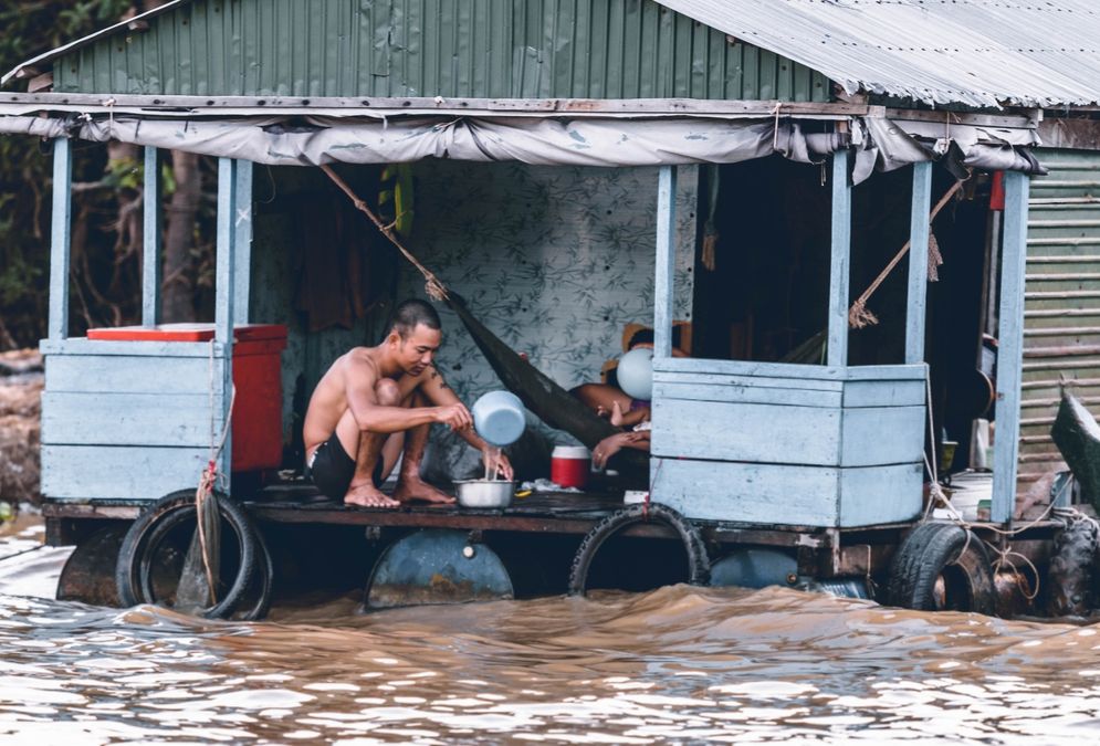 Photo by hitesh choudhary: https://www.pexels.com/photo/man-pouring-water-from-dipper-on-blue-and-grey-house-1739855/