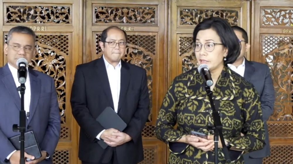 Menteri Keuangan Sri Mulyani Usai Rapat Paripurna DPR RI