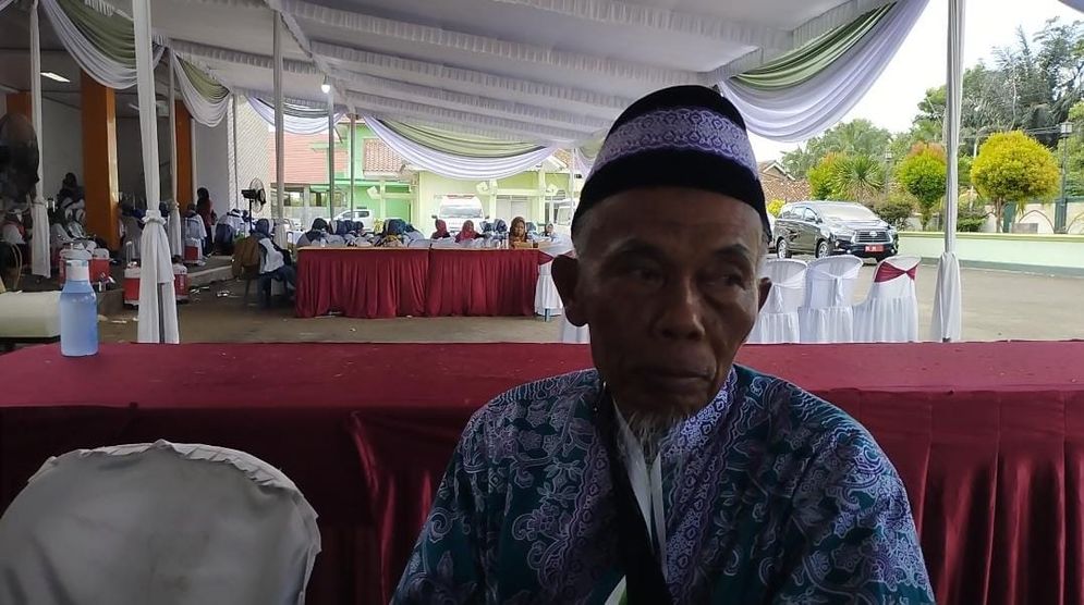 Salah satu CJH asal Lampung Utara Salomah yang berusia 88 tahun mengaku senang bisa mendapat panggilan ibadah haji tahun ini.