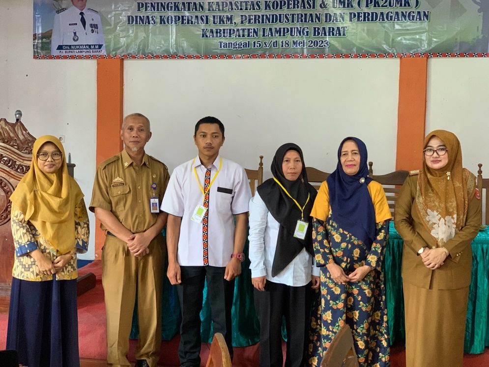 Dinas Koperasi, UMK, Perindustrian, dan Perdagangan Kabupaten Lampung Barat mengundang Dosen FEB IIB Darmajaya menjadi narasumber dalam PK2UMK.