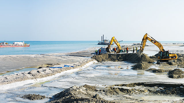 Ilustrasi tambang pasir laut.