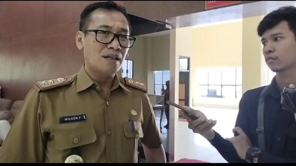 Kepala Disdag Kota Bandar Lampung, Wilson Faisol saat ditemui di Gedung Semergo, Senin 29 Mei 2023.