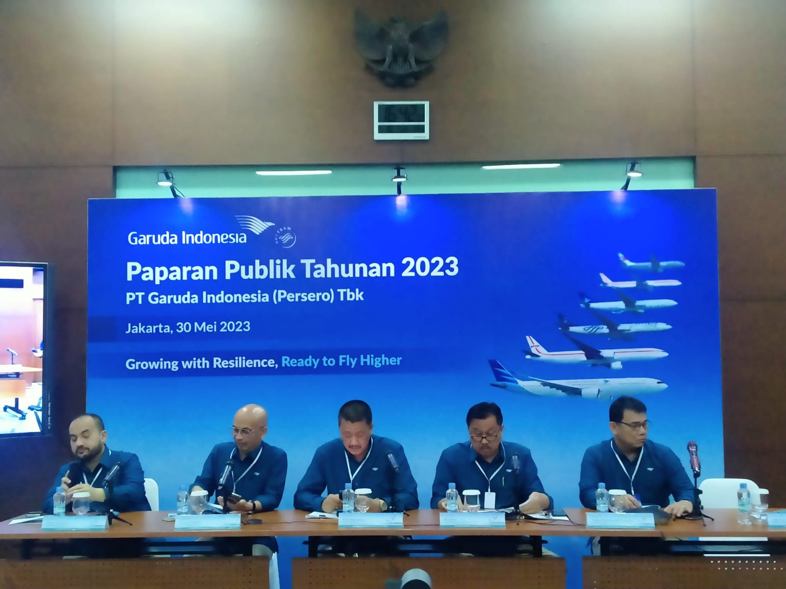 Paparan Publik Garuda Indonesia Selasa, 30 Mei 2023 di Jakarta.