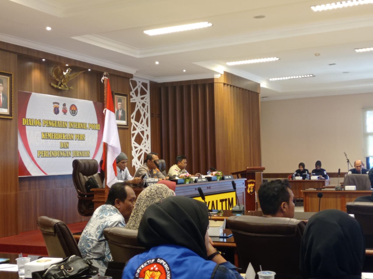 Dialog Pers Polda Kaltim dengan tema Kemerdekaan Pers dan Perlindungan Jurnalis 