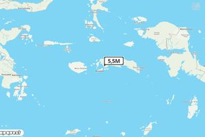 Pusat gempa berada di darat 23 km Timur Laut Ambon