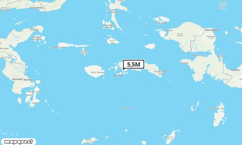 Pusat gempa berada di darat 23 km Timur Laut Ambon