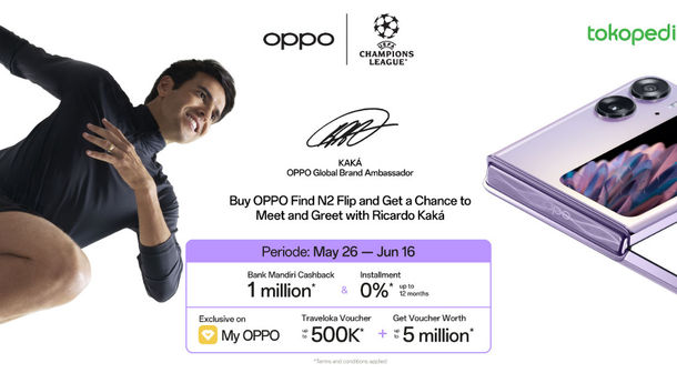 OPPO Find N2 Flip Berikan Keuntungan Eksklusif untuk Penggemar Sepak Bola di Indonesia