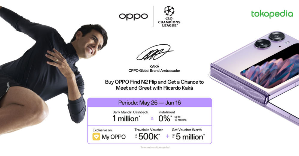 OPPO kembali membawa kejutan baru untuk para penggunanya dengan menghadirkan Kaká ke Indonesia untuk pertama kalinya di OPPO Gallery Plaza Indonesia pada 3 Juni mendatang.