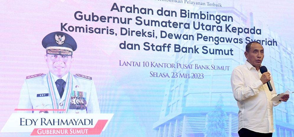 Gubernur Sumut Edy Rahmayadi memberi bimbingan dan arahan kepada Bank Sumut 