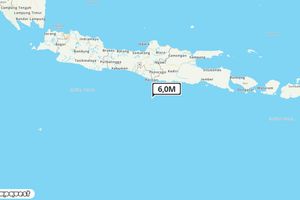 Pusat gempa berada di laut 117 km Baratdaya Pacitan