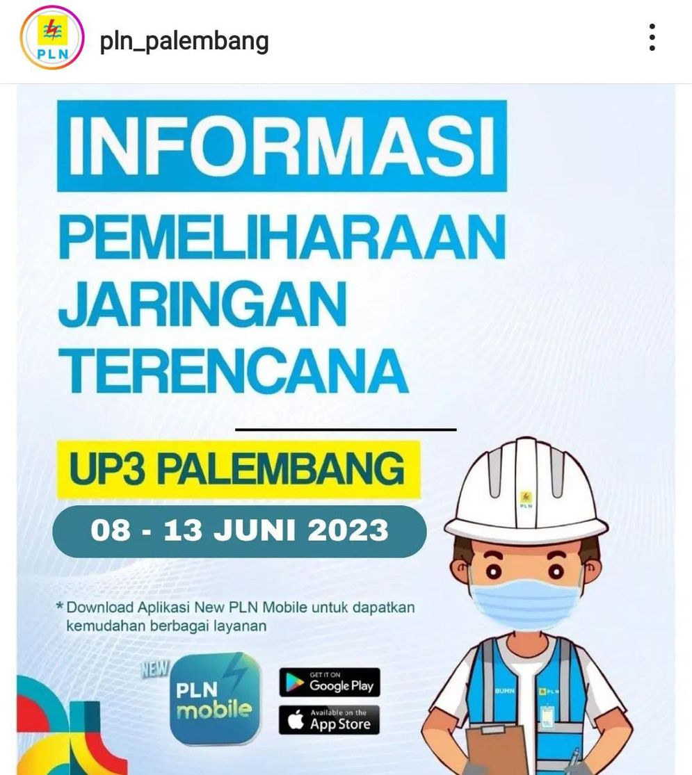 Alasan Pemeliharaan PLN Lakukan Pemadaman Bergilir, Simak ini Jadwal untuk Palembang