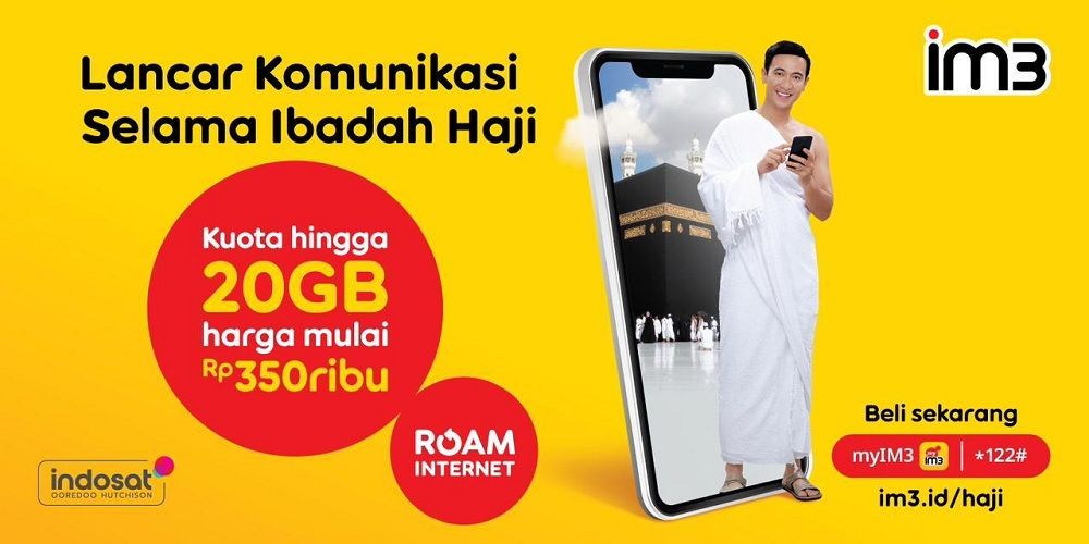 Indosat kembali meluncurkan paket internet untuk mendukung ibadah haji para pelanggan di Tanah Suci, Mekkah 