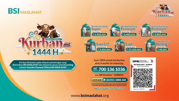 BSI Maslahat Layanan Kurban Online Siap Distribukan Daging di 13 Provinsi