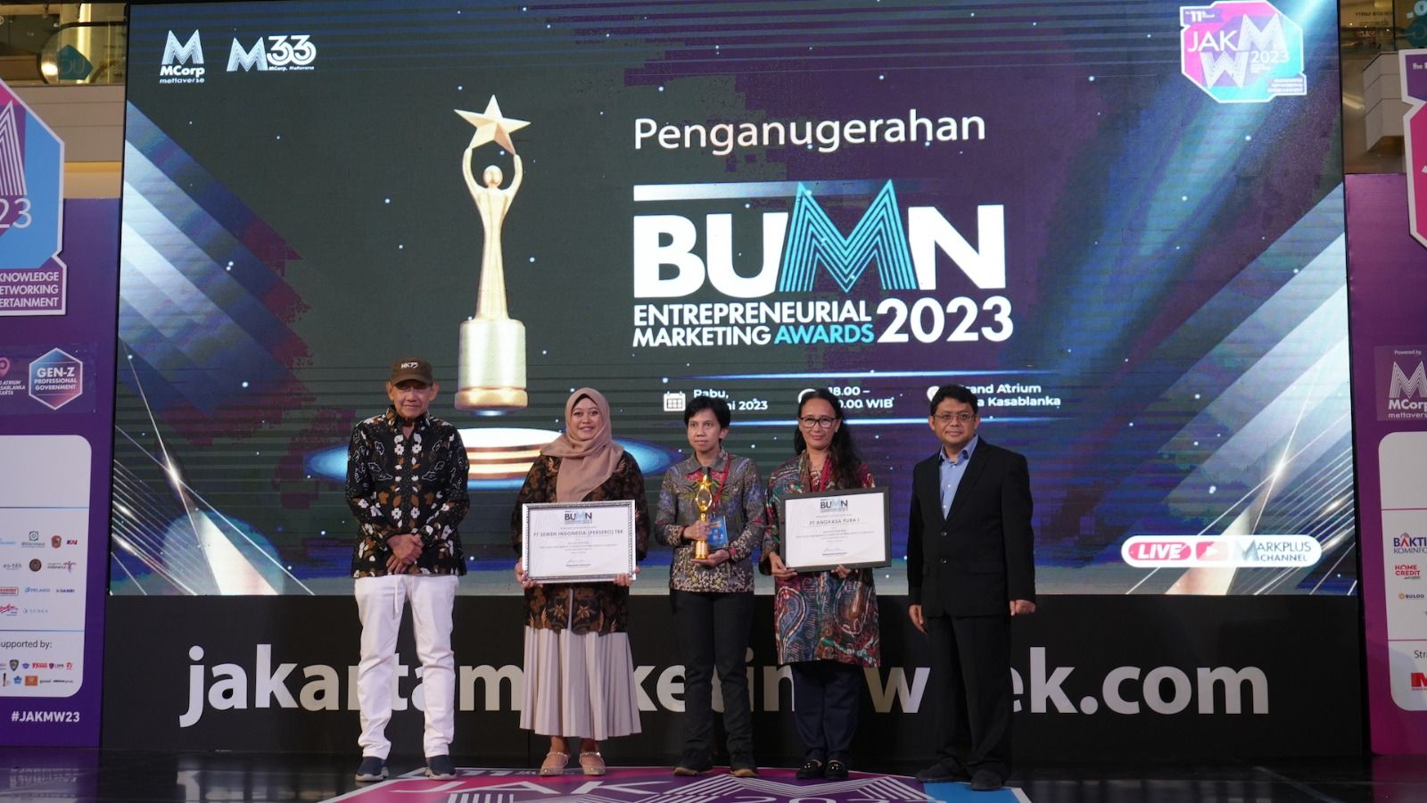 Angkasa Pura I Berhasil Meraih Dua Penghargaan dalam BUMN Entrepreneurial Marketing Awards