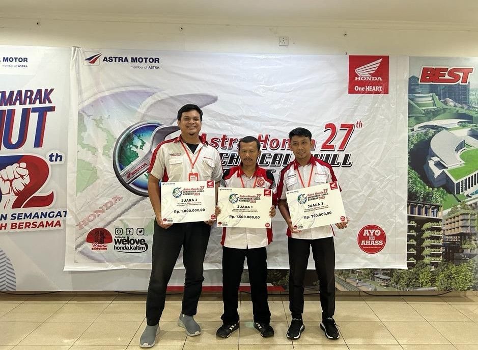 Cetak Mekanik dan Service Advisor Unggul di Kompetisi Astra Honda Technical Skill Contest 2023 Regional Kaltim 1