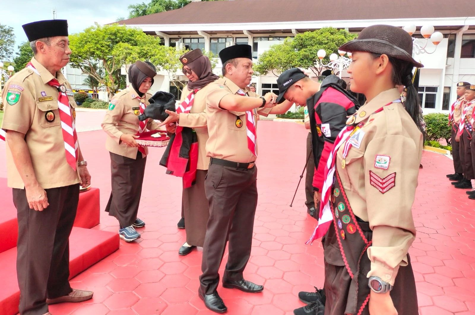 Pelepasan Kontigen Kaltim LT-V  di Halaman Balaikota Balikpapan, Kamis (16/6/2023)