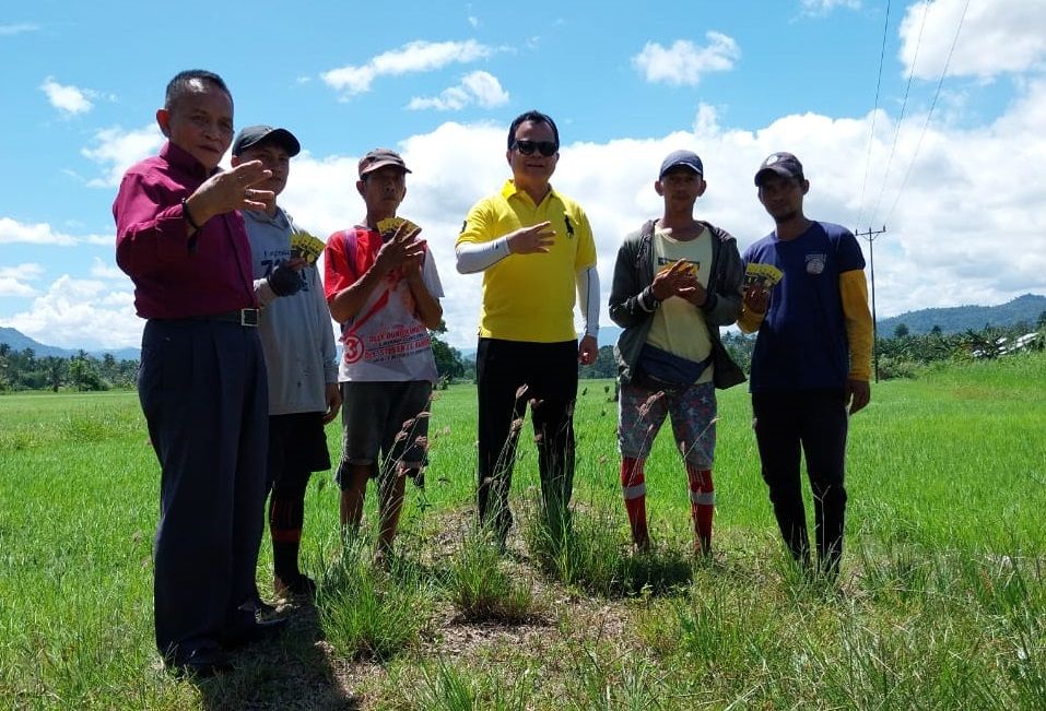 Ronny Sompie berkunjung dan berdialog dengan petani Dumoga, Bolmong di Kebun. (Foto:Istimewa)