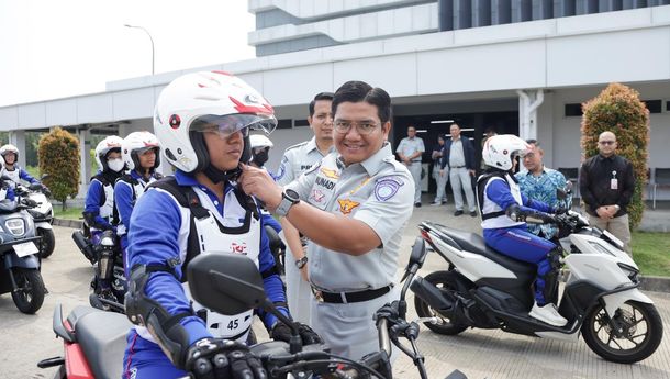 Jasa Raharja Perkuat Program TJSL Melalui Safety Riding bersama AHM dan Institut Transportasi & Logistik Trisakti