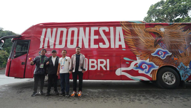 BRI Berikan Kado Bus Baru Timnas Indonesia Lawan Argentina