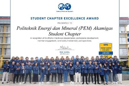 SPE PEM Akamigas SC Kembali Raih Student Chapter Excellent Award