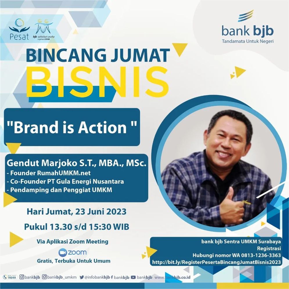 Bincang Jumat Bisnis bank bjab Edisi 23 Juni 2023, Bahas Pentingnya Branding