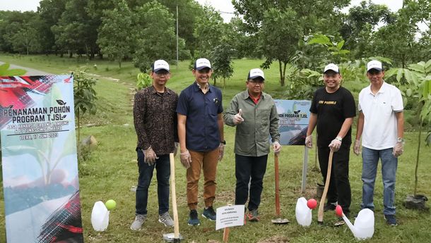 Upaya Kurangi Emisi Karbon, Jasa Raharja bersama TDM Tanam 1.000 Pohon di Lampung