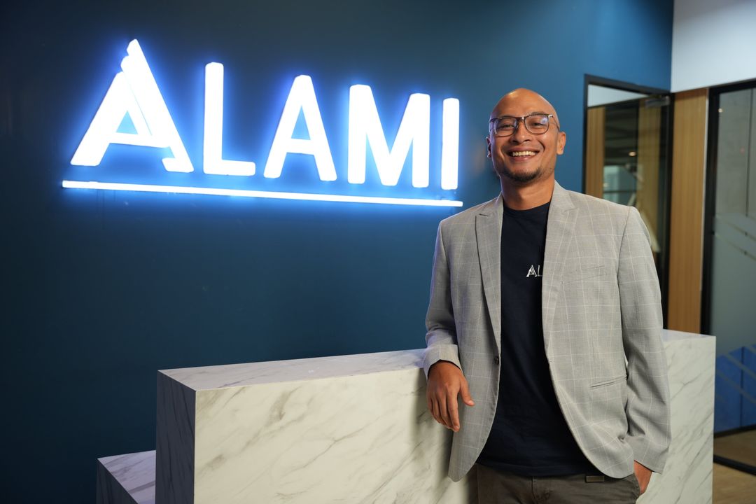 Direktur Utama ALAMI P2P Lending Syariah (ALAMI Sharia), Harza Sandityo, di kantor ALAMI Sharia, Jakarta.