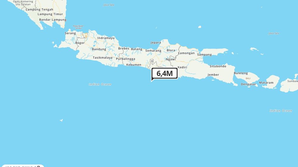 Pusat gempa berada di Laut 86 Km BaratDaya Bantul