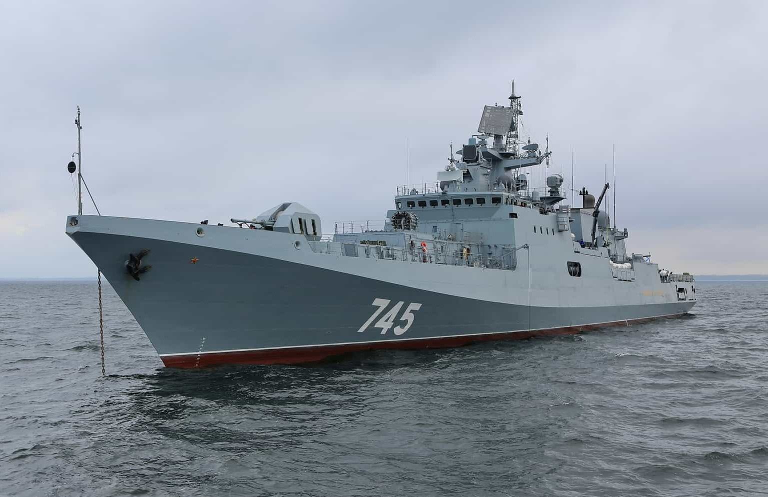 Ilustrasi Kapal Fregat Rusia.