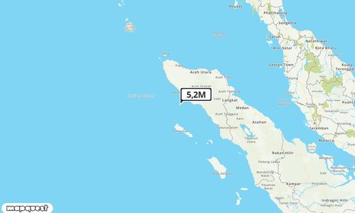 Pusat gempa berada di laut 63 km Barat Daya Meulaboh