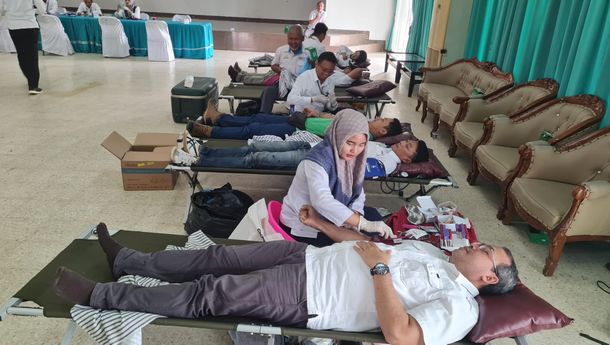 Donor Darah PTPN VII Donasikan 62 Kantong Darah