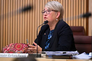 Senator Partai Hijau Australia, Barbara Pocock, mencecar perwakilan dari perusahaan konsultan terkemuka Australia KPMG, Deloitte dan EY selama penyelidikan majelis tinggi tentang skandal pajak PwC.