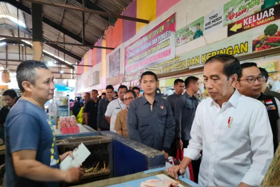 Presiden Jokowi Pasar Cihapit 