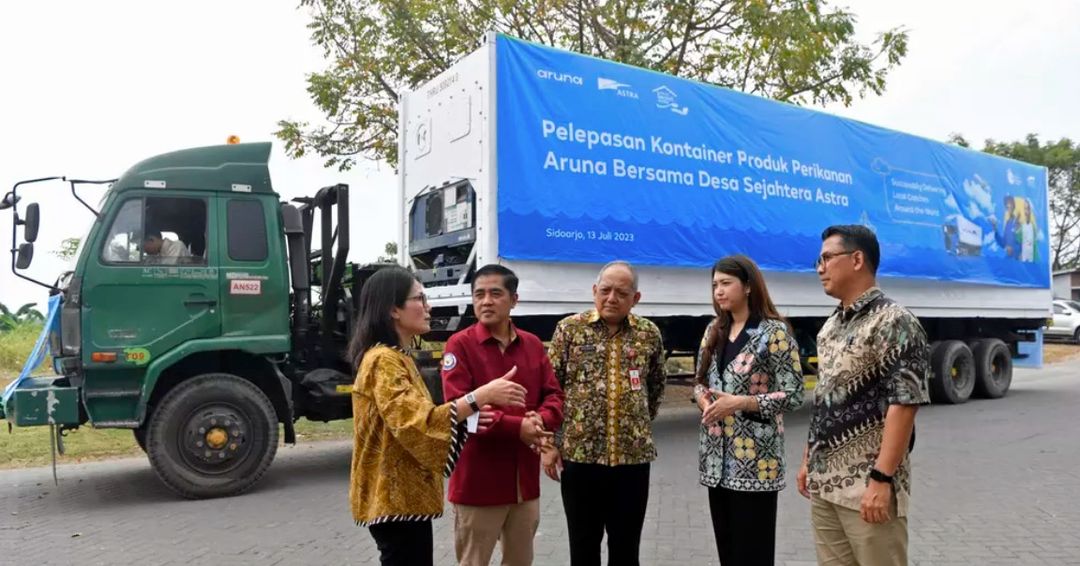 Astra dan Aruna Laksanakan Pelepasan Kontainer Berisi 20 Ton Produk Perikanan Hasil Tangkapan Nelayan Lokal