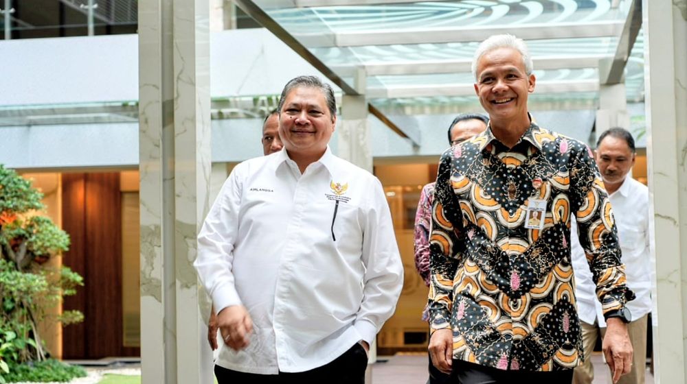 Menko Airlangga dan Ganjar Pranowo
